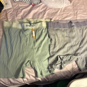 Men's Boxer Briefs in Green and Gray